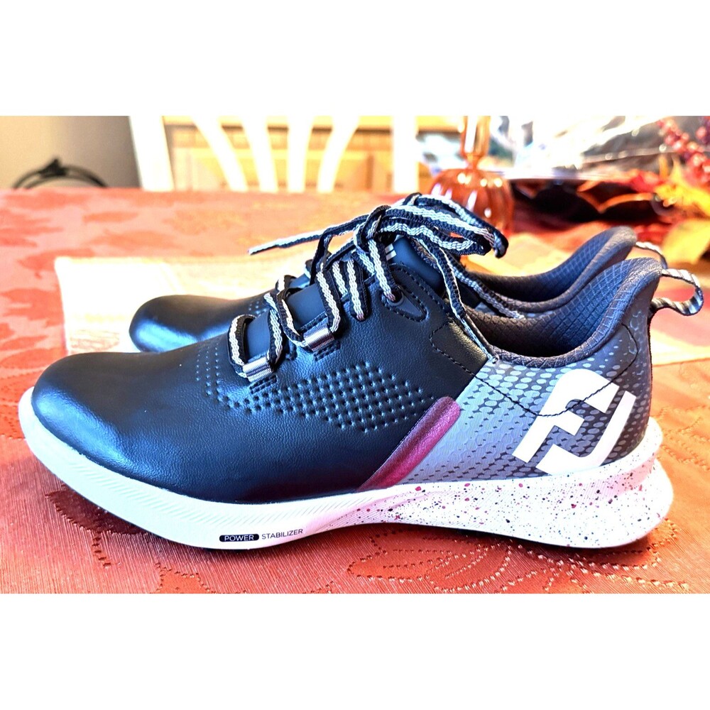 NEW Footjoy FJ FUEL Golf Shoes Women’s Size 7.5 M Black Gray Power Stabilizer